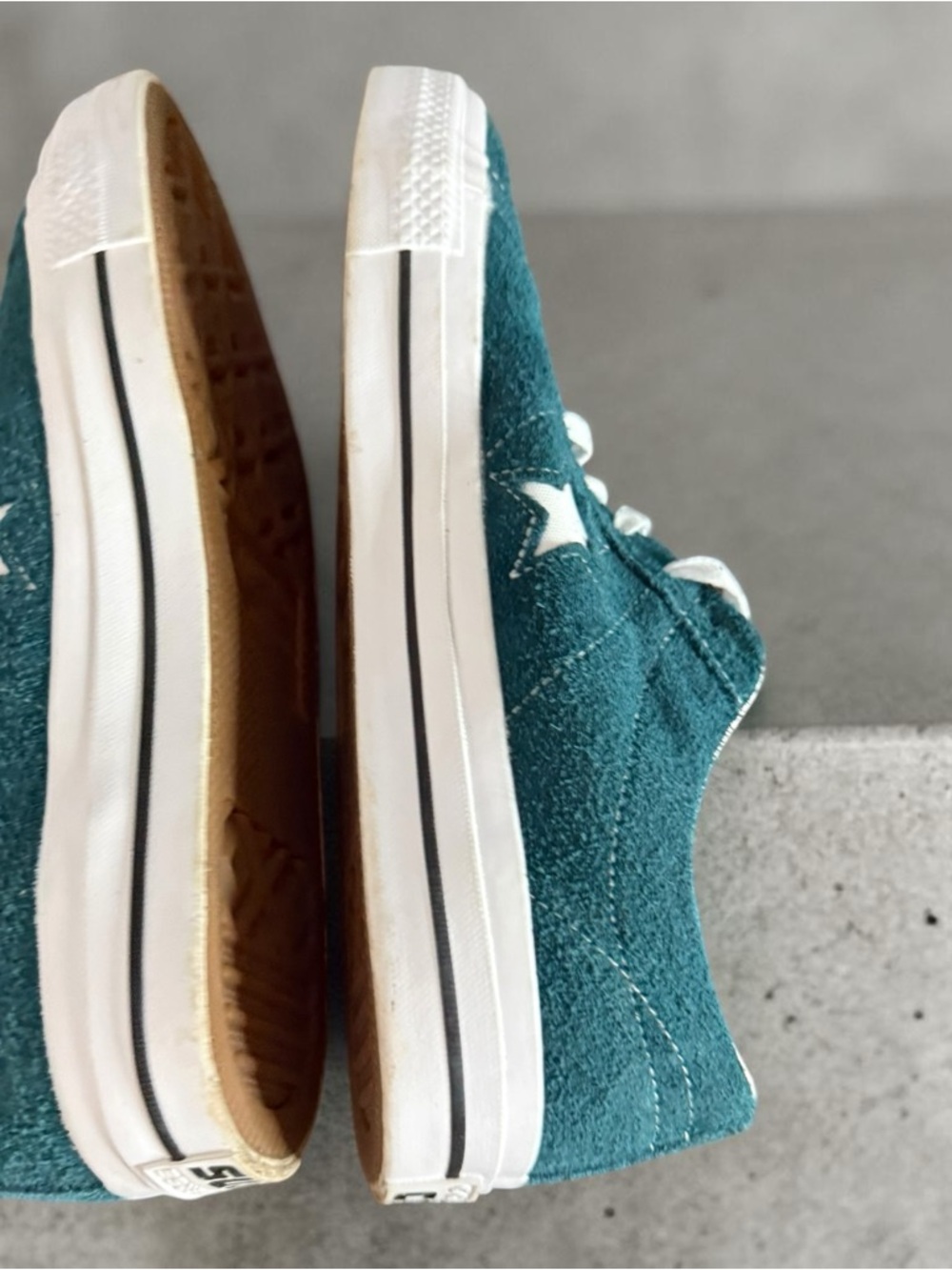 Converse One Star Pro Ox Low Top Vintage Suede Midnight Turquoise Size 13 - Picture 4 of 6